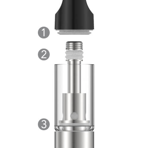 Jupiter CCELL® Glass Cartridge with Mouthpiece Removed